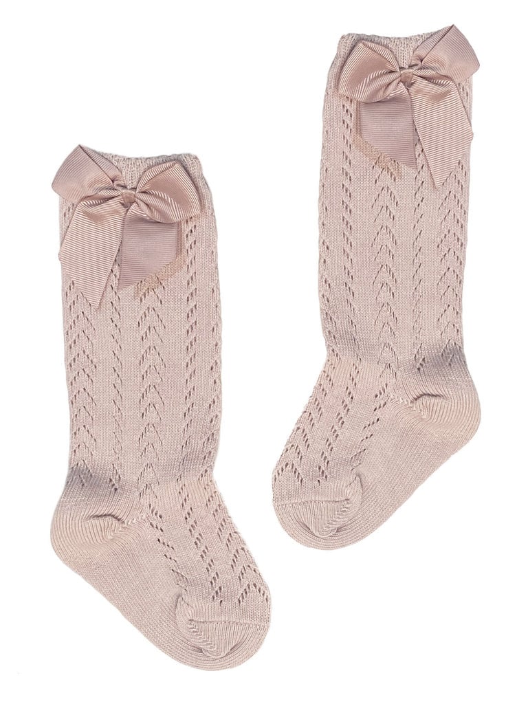 Grosgrain Bow High Socks