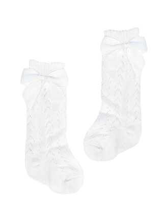 Grosgrain Bow High Socks