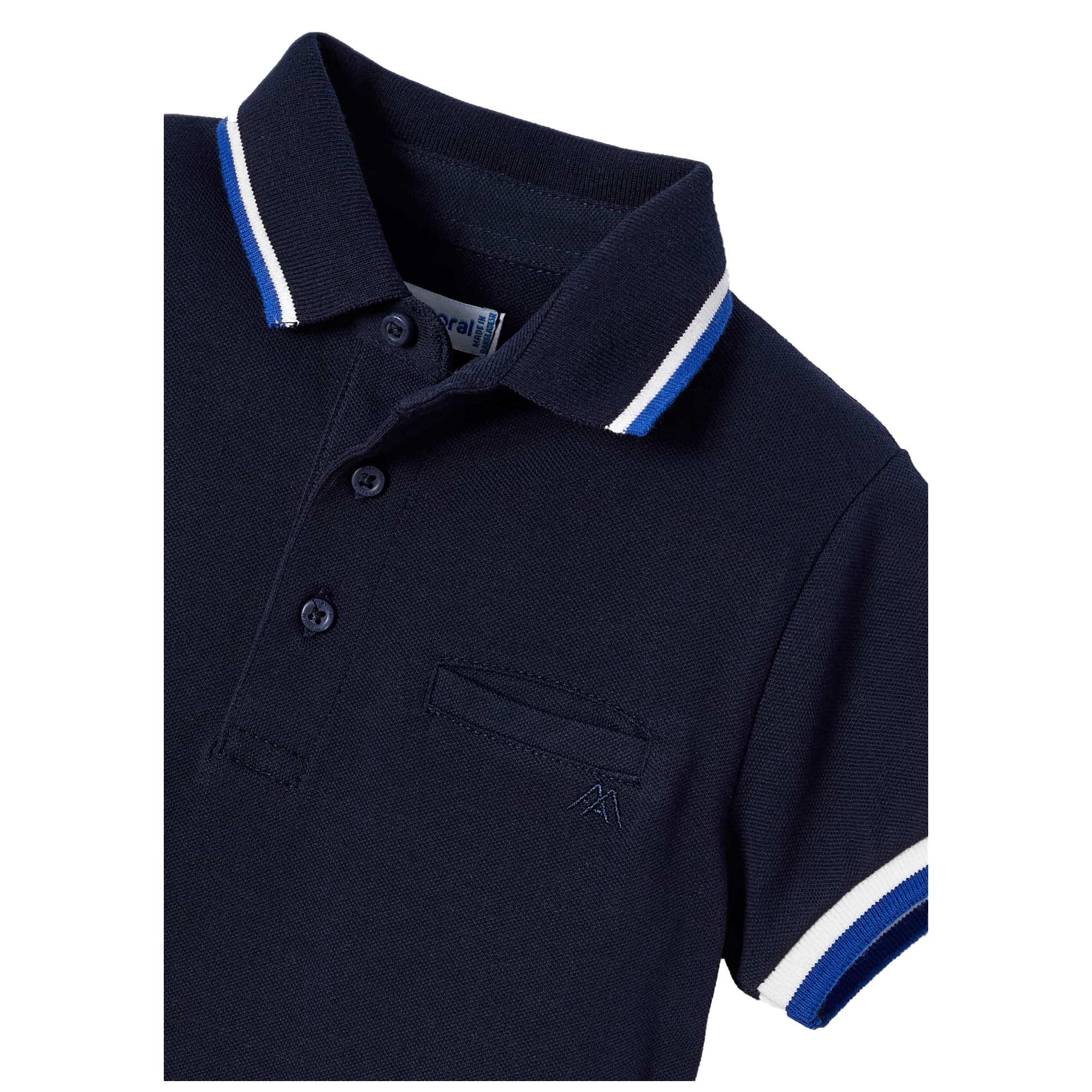 3147 Aged 2-8 Yrs Mayoral Boys Short Sleeved Polo in Navy