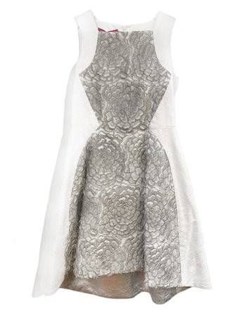 Val Max White & Silver Dress