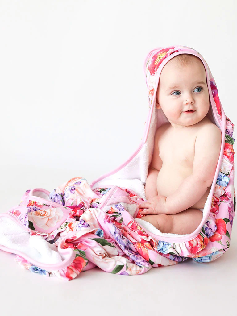 Posh Peanut Lana Tan - Ruffled Hooded Towel main image 1