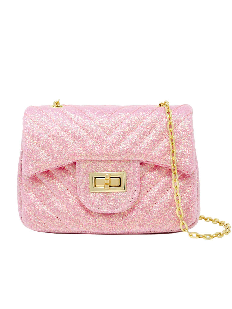 Zomi Gems Pink Glitter Wave Handbag