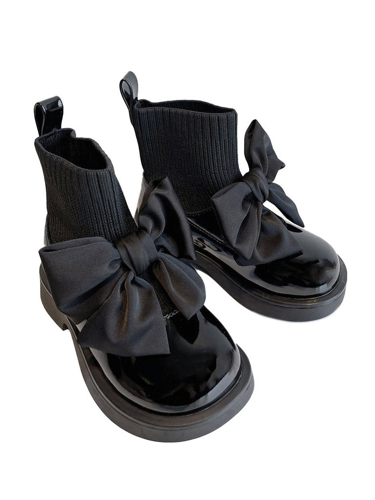 Silk Bow Elastic Boots