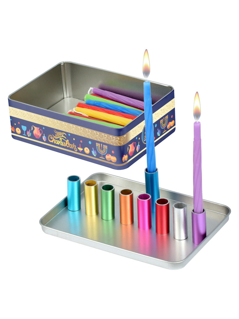 Kids Rainbow Magnetic Candle Menorah