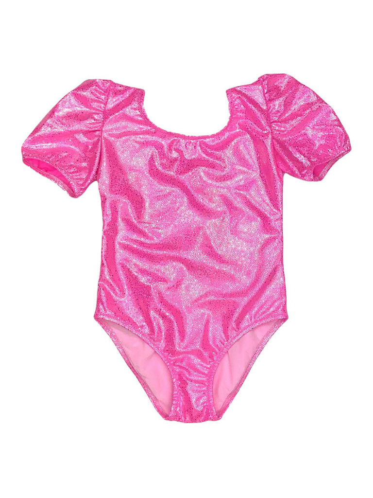 Piccoli Principi Swimwear Neon Pink Glitter Swimsuit
