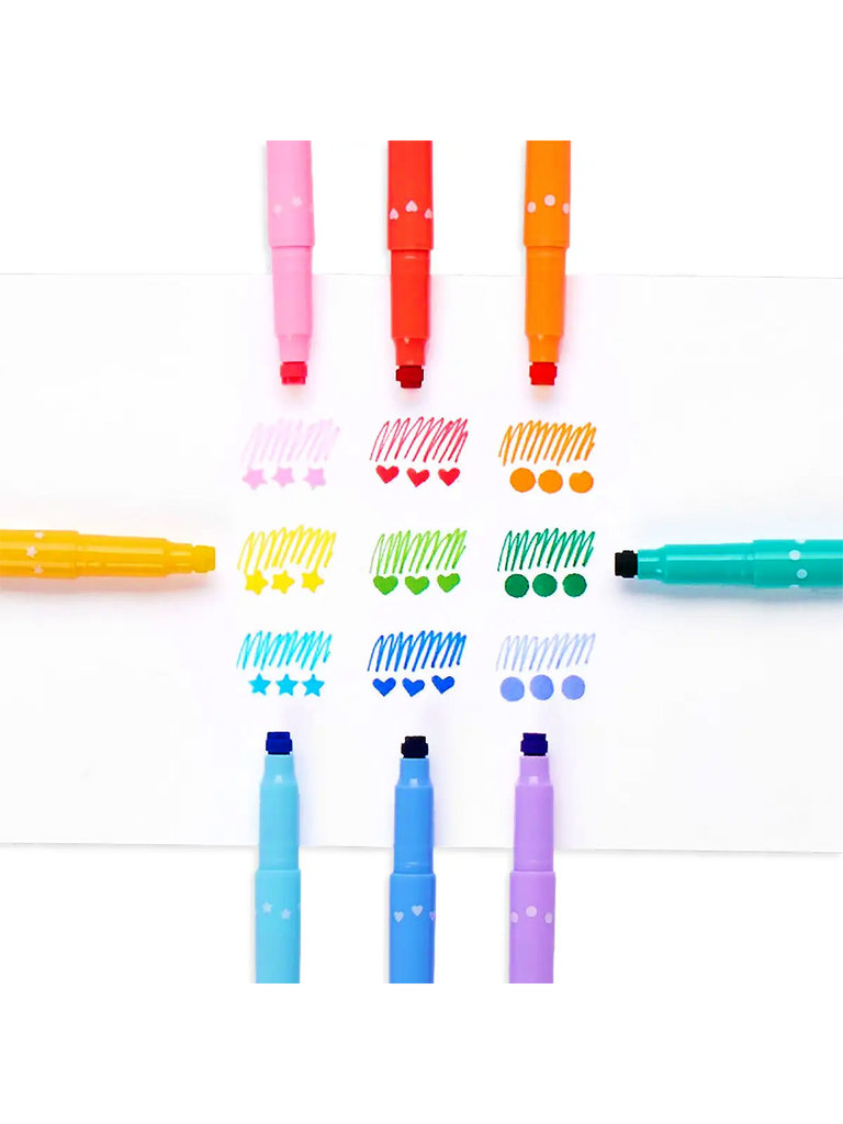 ooly Confetti Stamp Double-Ended Markers