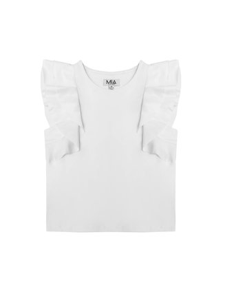 MIA New York White Flutter Top MIA New York White Flutter Top