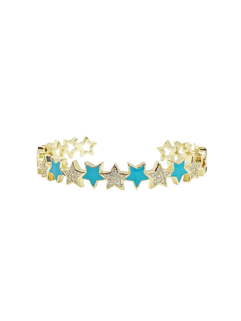 Zomi Gems Stars & Hearts Bangle Bracelet