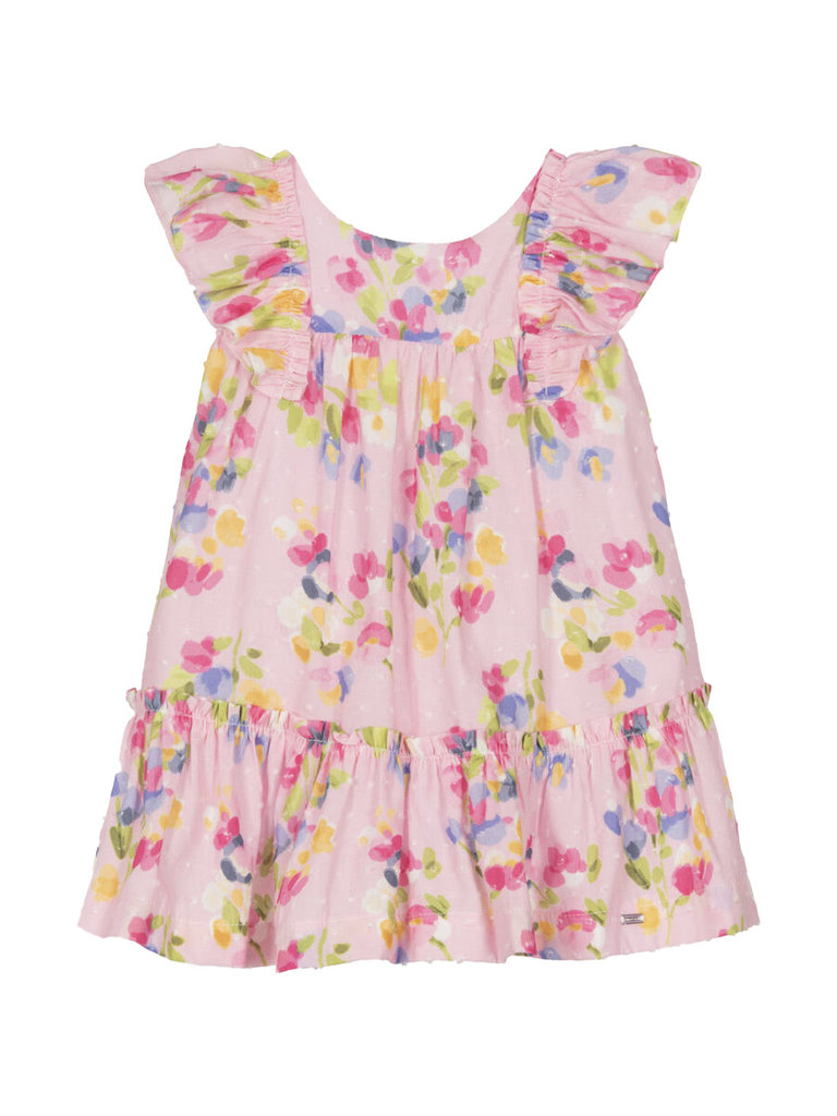 Mayoral Ruffle Floral Cotton Dress
