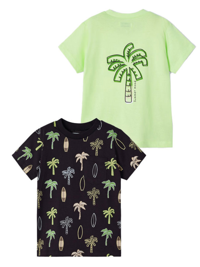 Mayoral Lime Palm Tree 2pc T-Shirt Set