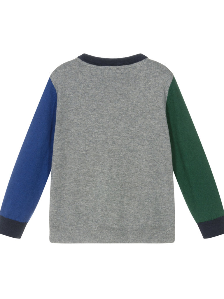 Mayoral Boys Grey Color Block Sweater