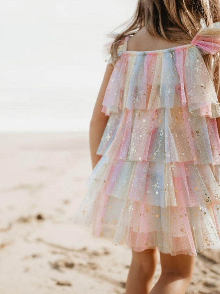 Petite Hailey Pink Layered Dress