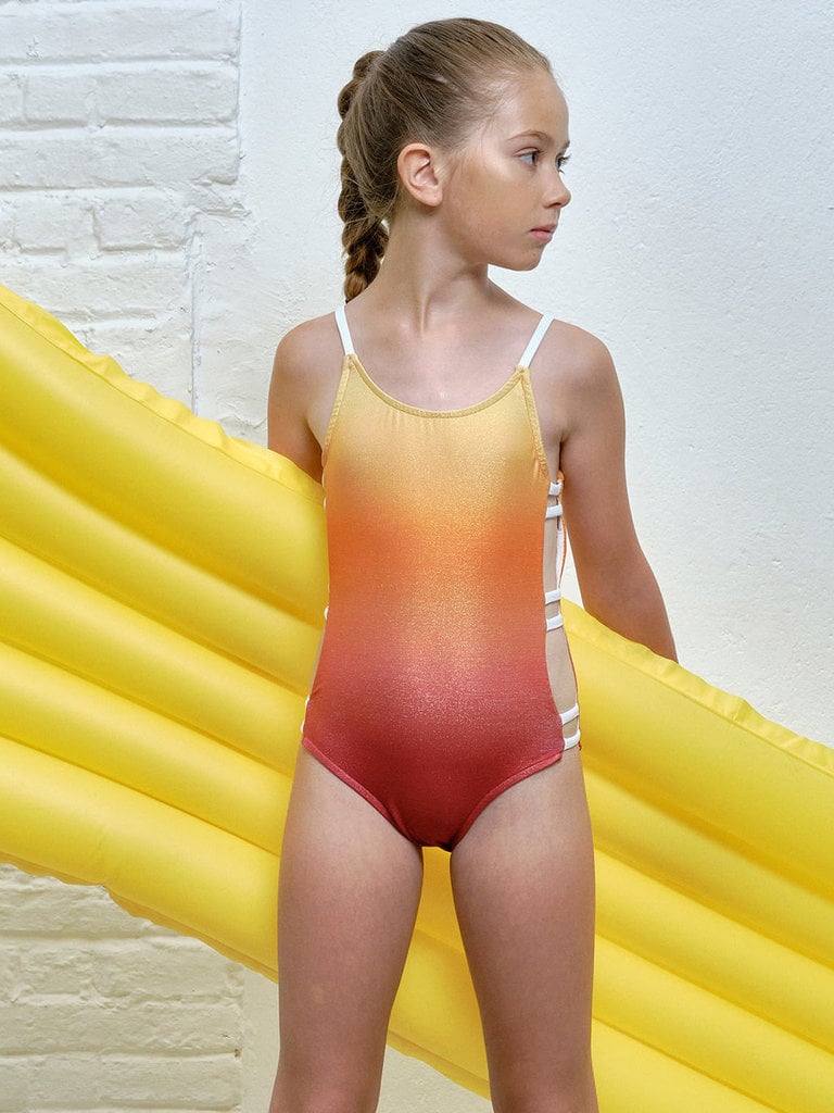 yporque kids Sunset Glitter Swimsuit