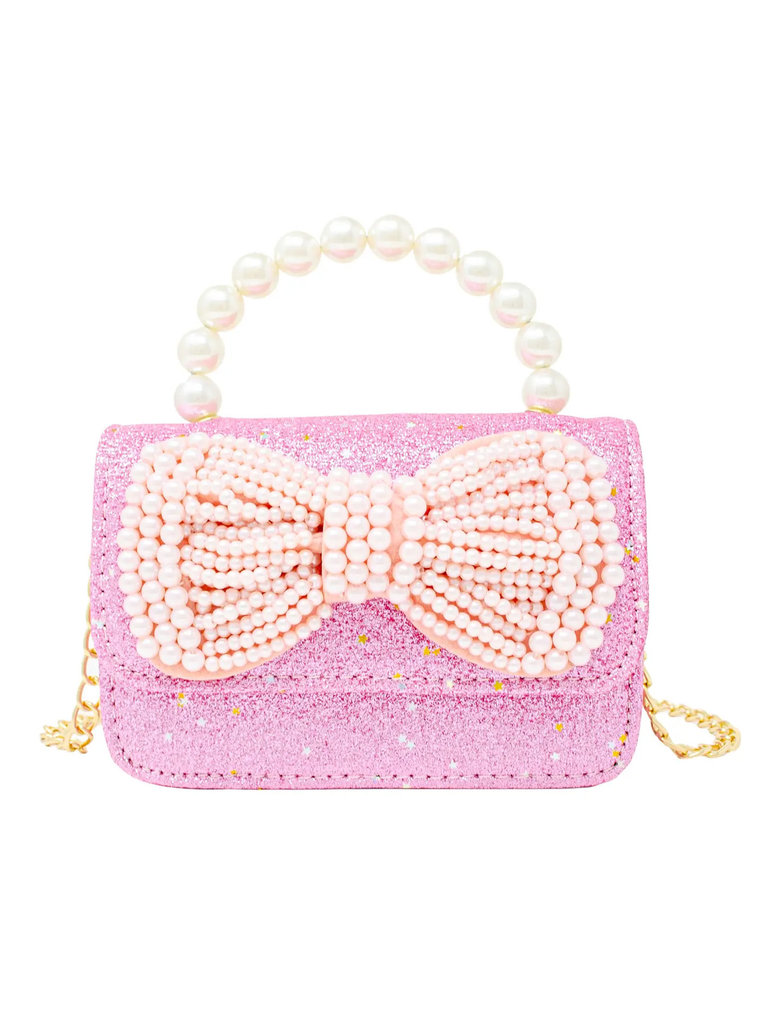 Zomi Gems Glitter Pearl Bow Handbag