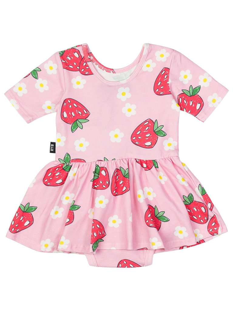 Rock Your Baby Pink Strawberry Baby Dress
