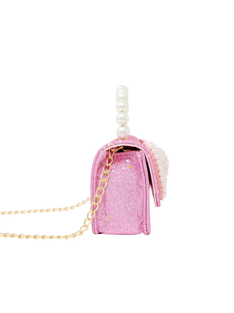 Zomi Gems Glitter Pearl Bow Handbag
