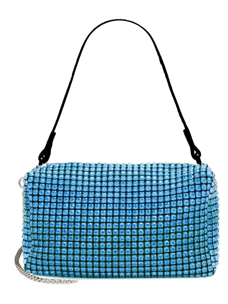 Bari Lynn Blue Crystalized Bag