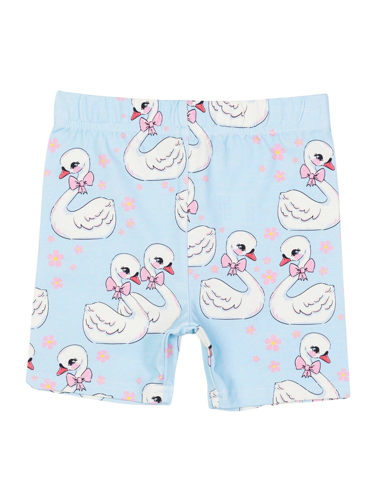 Rock Your Baby Blue Swan Bike Shorts