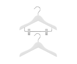 12 White Plastic Children's Shipping Hanger - Plastic Hangers