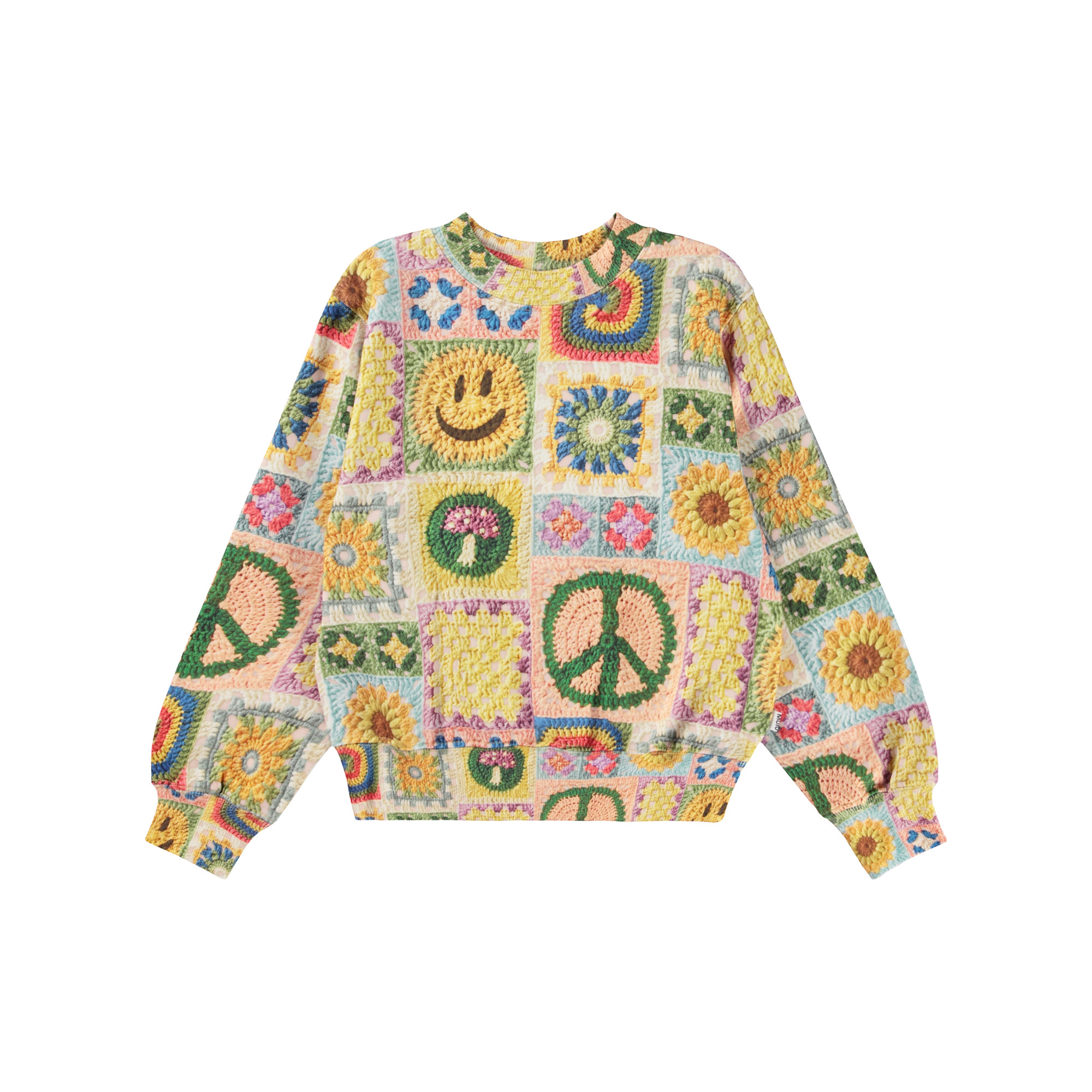 Molo Kids' Romo Printed Cotton-blend Hoodie In Doggie Town