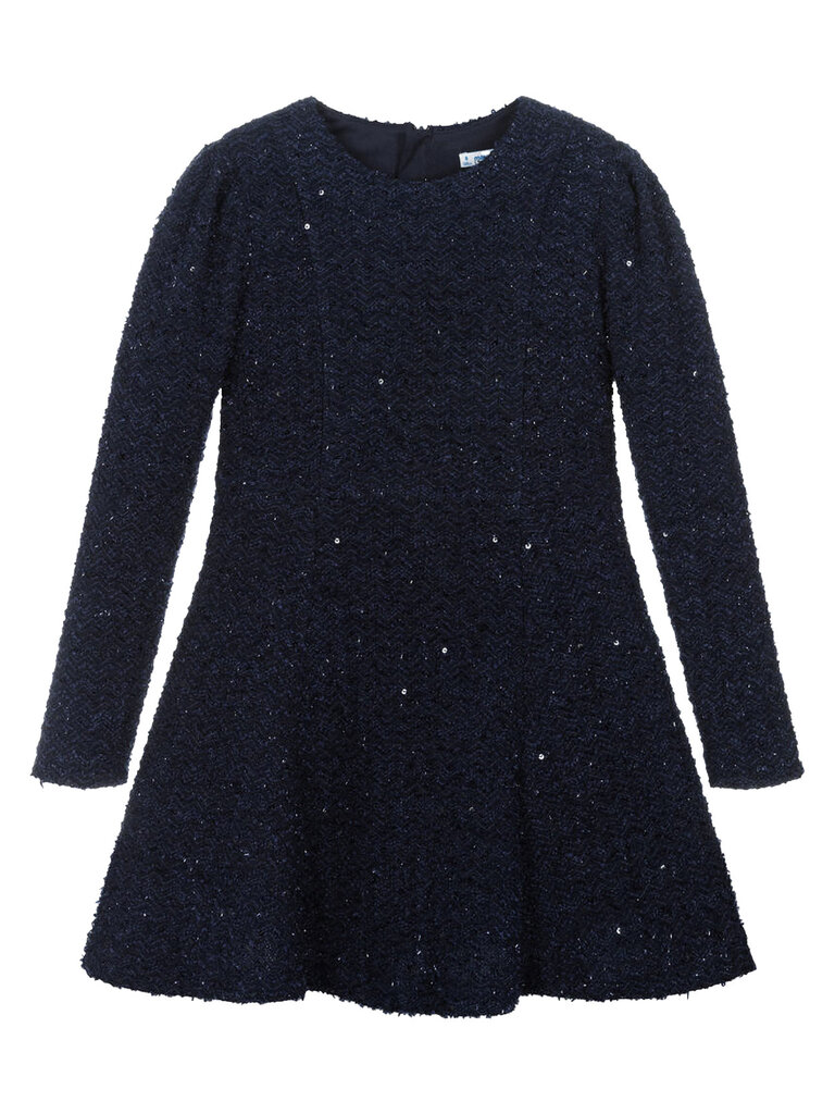 Mayoral Girls Navy Sparkle Knit Dress