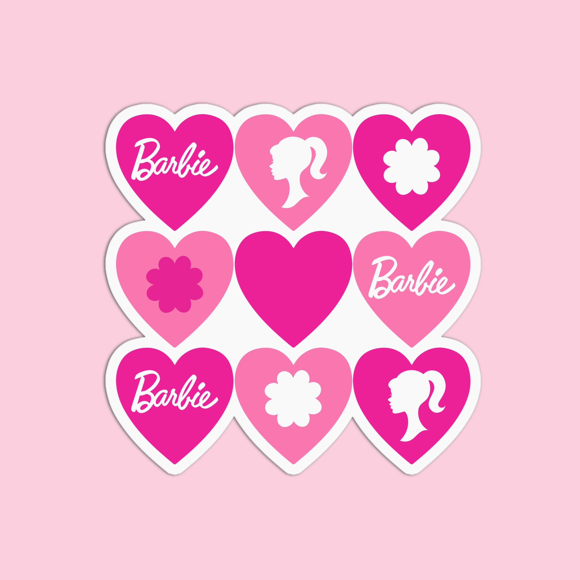 Barbie Heart Vinyl Textured Sticker Pumpkin And Bean
