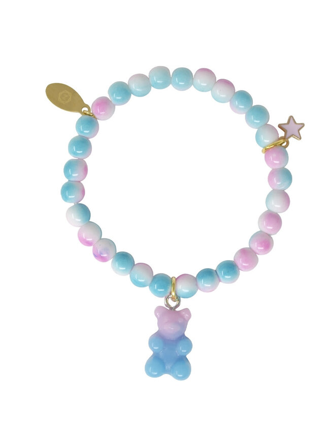 Zomi Gems Girl's Bright Gum Ball Unicorn Bracelet Set