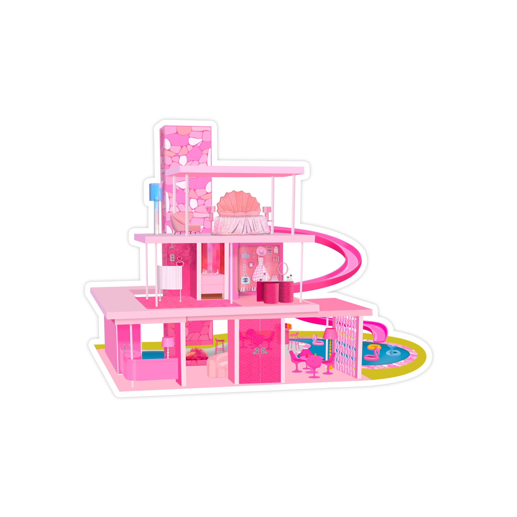 Barbie Movie Dreamhouse Sticker Pumpkin and Bean