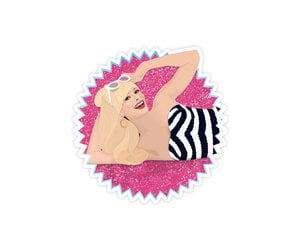 Barbie Movie Beach Barbie Margot Robbie Sticker - Love of Character