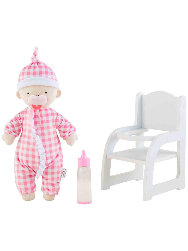 mud pie Baby Doll & Hair Chair Set