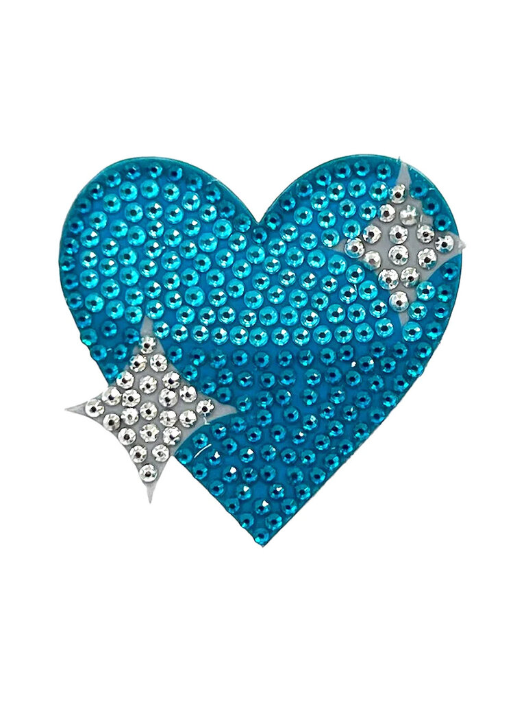 StickerBeans Blue Sparkling Heart