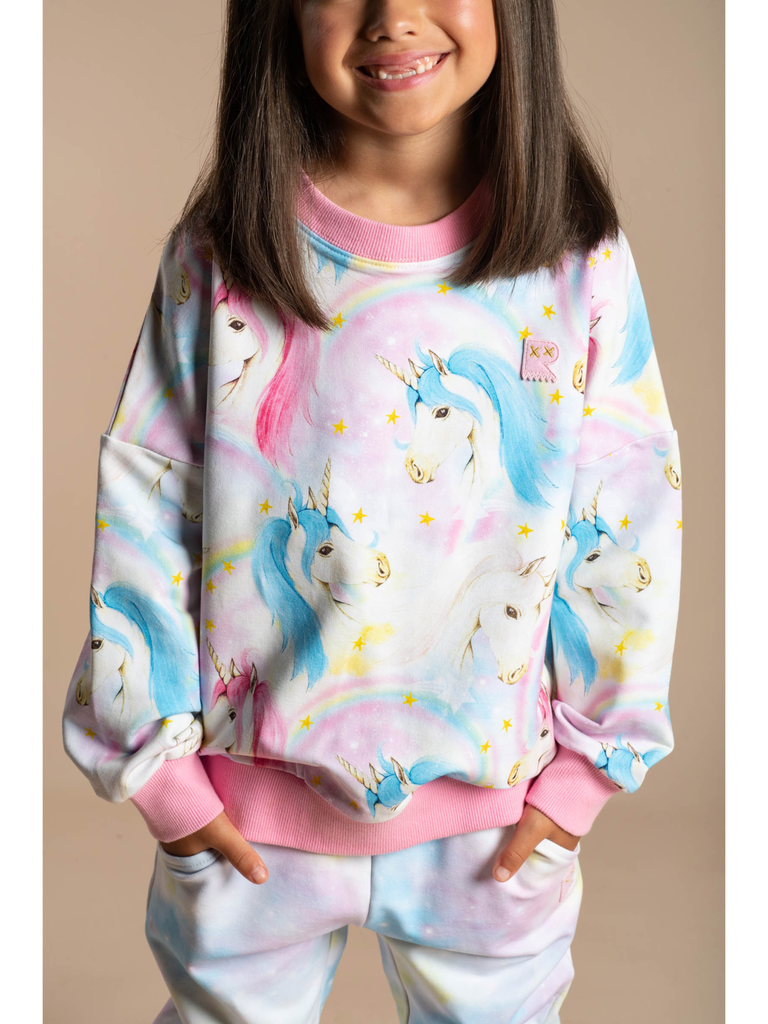 Rock Your Baby Rainbow Unicorn Sweatshirt