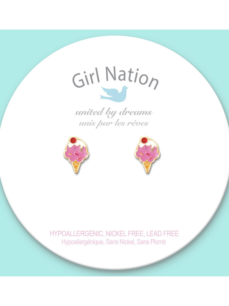 Girl Nation Ice Cream Dream Cutie Stud Earrings