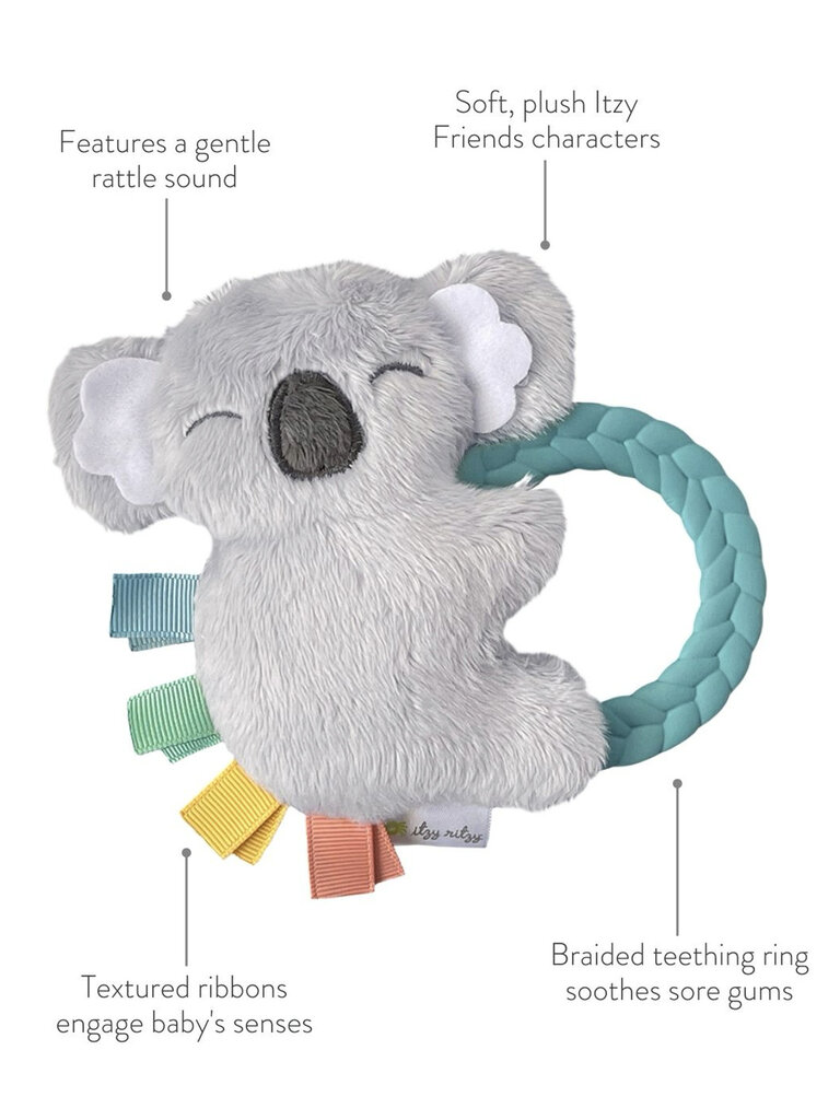 itzy ritzy Koala Plush Rattle Pal with Teether