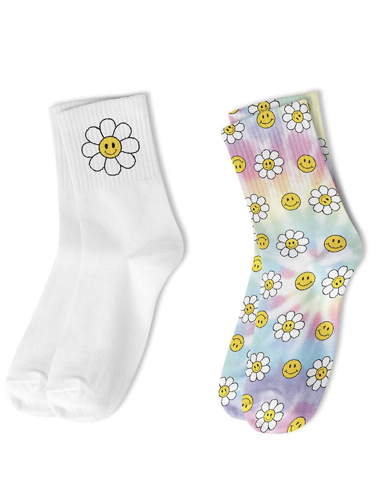 Top Trenz Crew Sock 2 Pack - Daisy