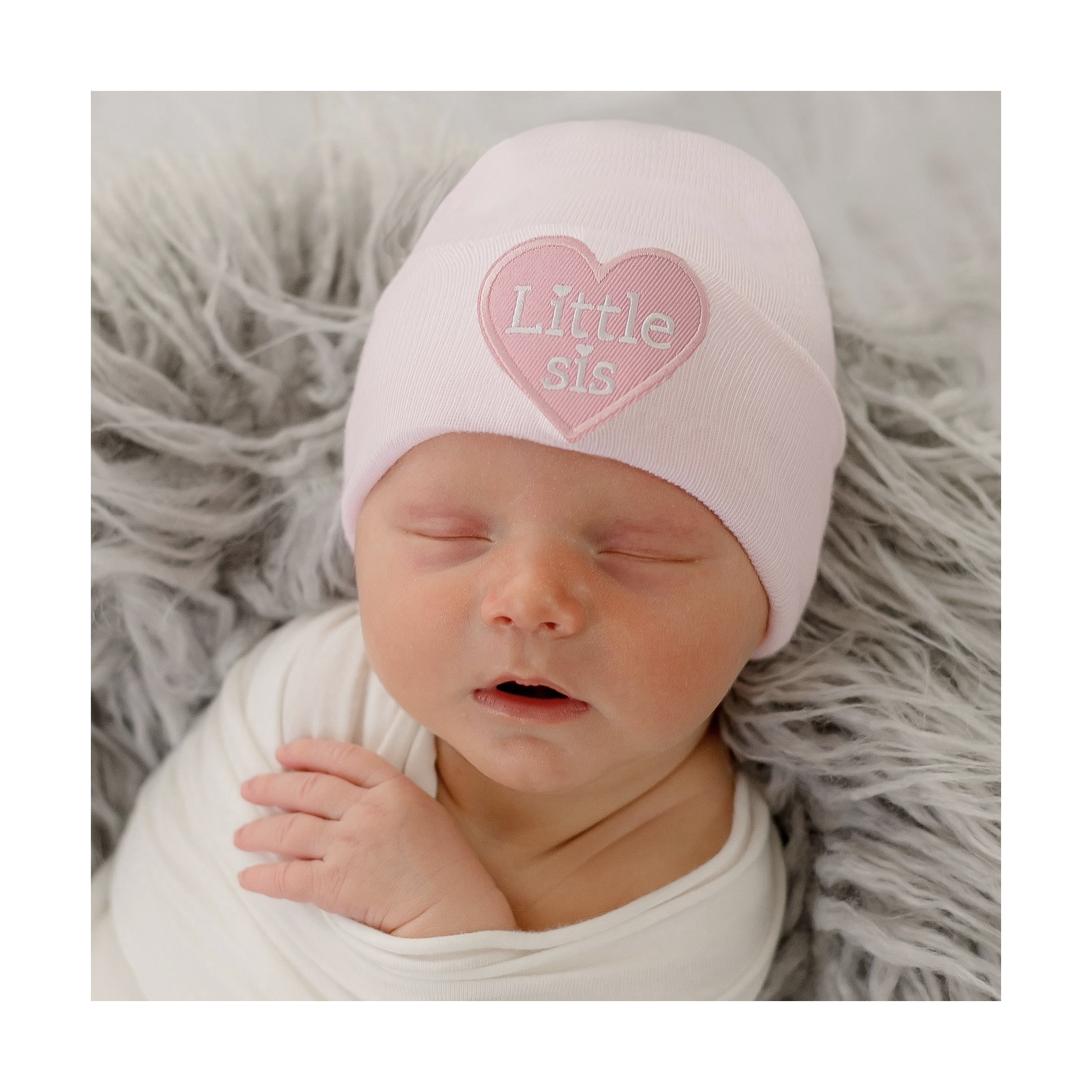 ilybean Little Sis Newborn Hat Pumpkin and Bean