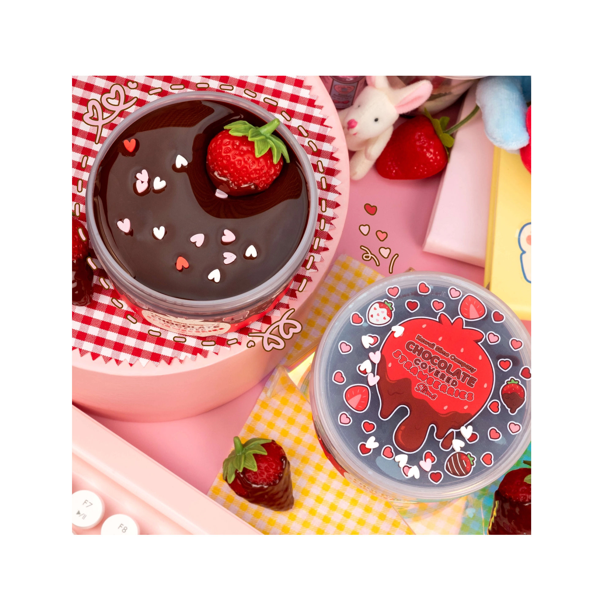 Chocolate Covered Strawberries Glossy Slime – KSC