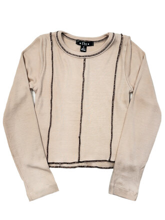 Flowers by Zoe Contrast Stitch Top Flowers by Zoe Contrast Stitch Top