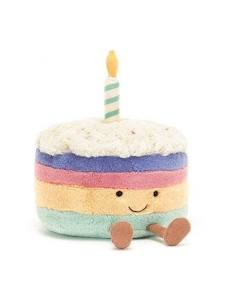 Jellycat Amuseable Rainbow Birthday Cake Jellycat Amuseable Rainbow Birthday Cake
