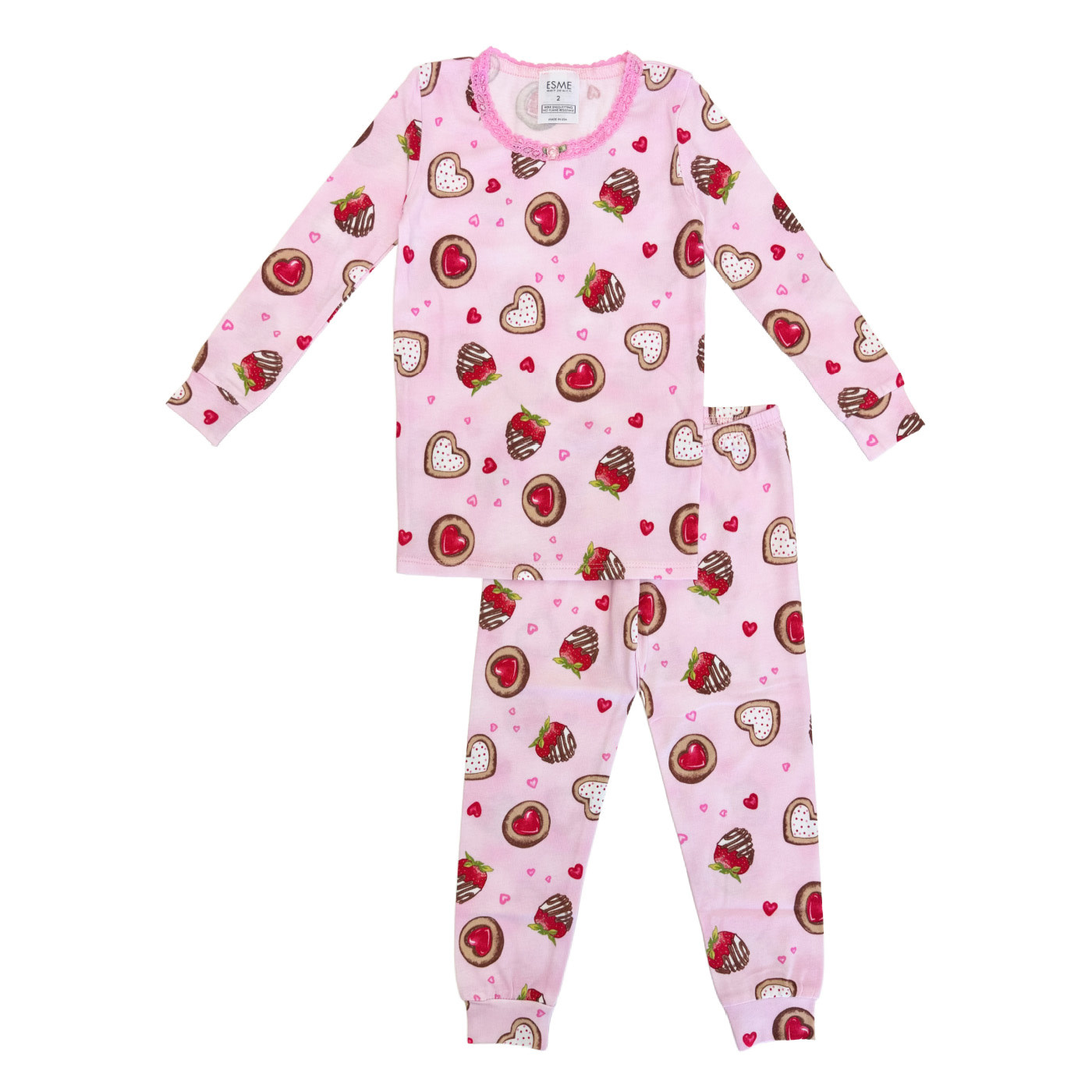 Esme Pajamas - Donuts & Shimmer Popsicle Print - Pumpkin and Bean