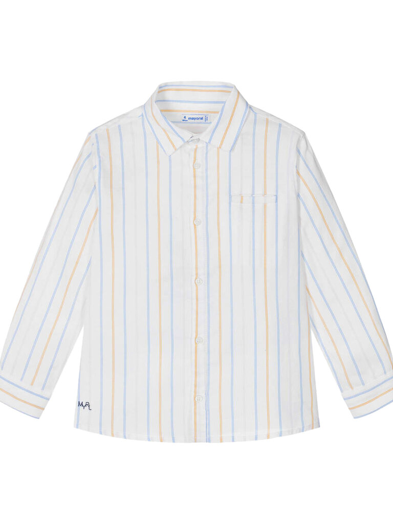 Mayoral White Stripe Oxford Shirt