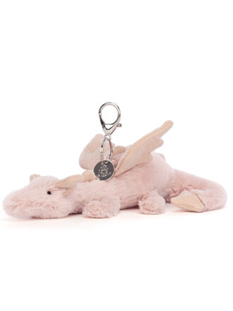 Jellycat Rose Dragon Bag Charm Jellycat Rose Dragon Bag Charm