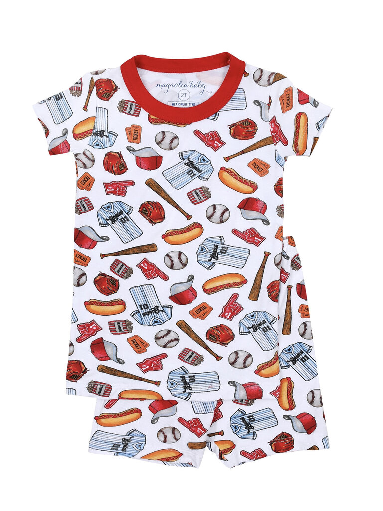 Magnolia Baby Baseball Fever Short Pajamas