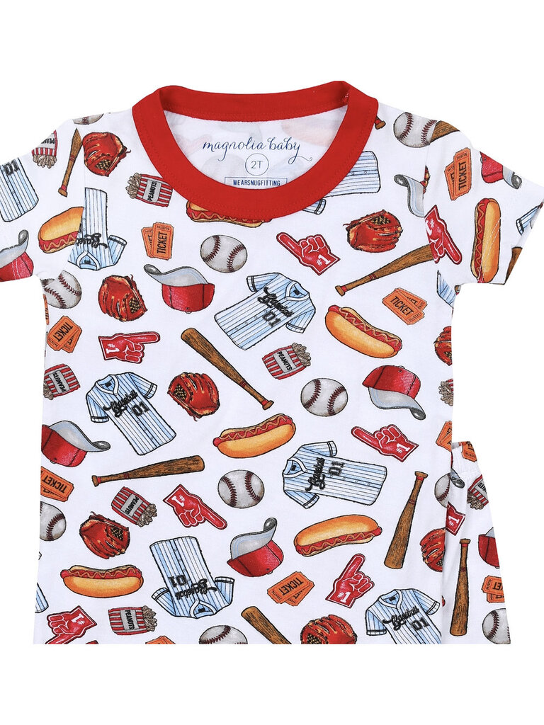 Magnolia Baby Baseball Fever Short Pajamas