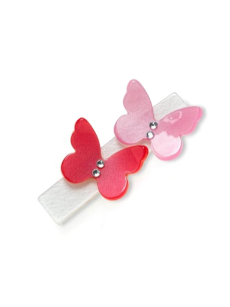 Lilies and Roses Butterflies Satin Shades Hair Clips