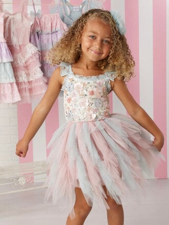 Black Tie Emma Girls Dress by ooh la la couture