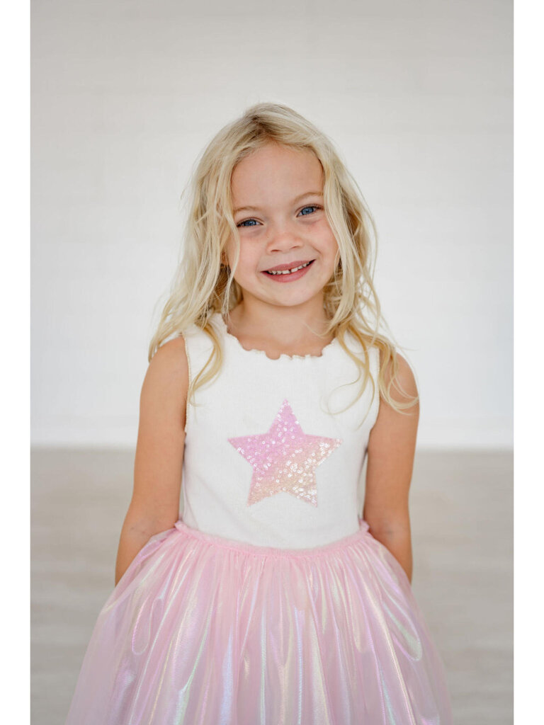 Petite Hailey Pink Pearl Tutu Dress