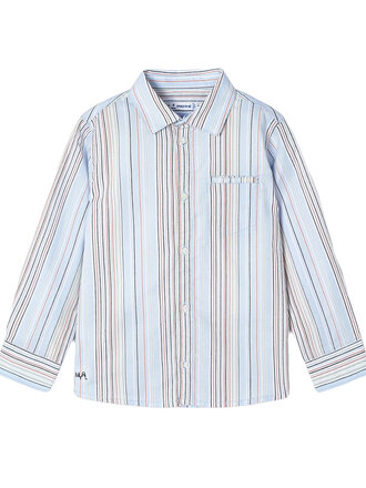 Mayoral Light Blue Stripe Oxford Shirt