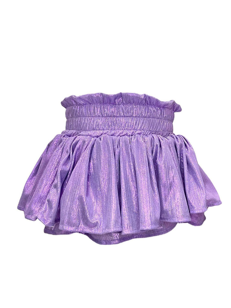 Lola and the Boys Lavender Metallic Skirt