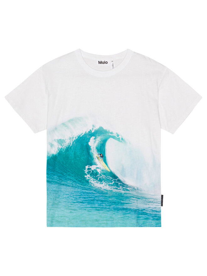Riley - Water Tie Dye - Organic tie-dye t-shirt in blue and tourquoise -  Molo